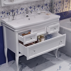 Opadiris Мебель для ванной Валери 105 белая матовая – фотография-6